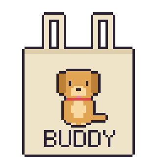 Dog tote with a name